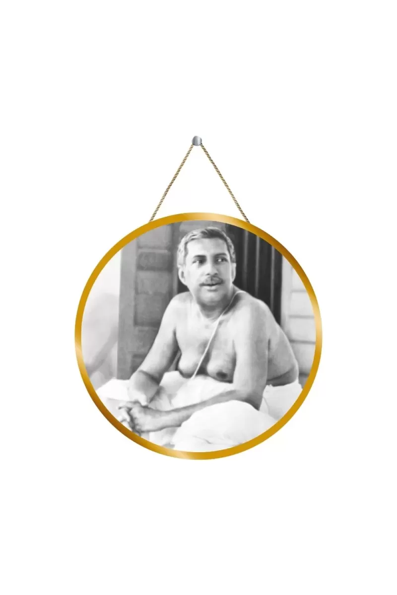 Sri Sri Thakur Anukul Chandra 12x12 Inch Round Religious Photo Frame | Spiritual Wall Decor For Home Temple, Pooja Room & Office | Divine Wall Art Picture For Worship, Meditation & Gift (F13274)