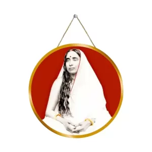 Sarada Maa 12x12 Inch Round Religious Photo Frame | Spiritual Wall Decor For Home Temple, Pooja Room & Office | Divine Wall Art Picture For Worship, Meditation & Gift (F13277)