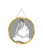 Sree Sree Thakur Anukulchandra 12x12 Inch Round Religious Photo Frame | Spiritual Wall Decor For Home Temple, Pooja Room & Office | Divine Wall Art Picture For Worship, Meditation & Gift (F13278)