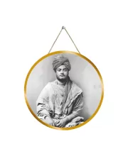 Swami Vivekananda 12x12 Inch Round Religious Photo Frame | Spiritual Wall Decor For Home Temple, Pooja Room & Office | Divine Wall Art Picture For Worship, Meditation & Gift (F13279)