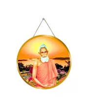 Baba Lokenath Brahmachari 12x12 Inch Round Religious Photo Frame | Spiritual Wall Decor For Home Temple, Pooja Room & Office | Divine Wall Art Picture For Worship, Meditation & Gift (F13282)