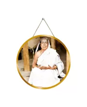 Sri Sarada Devi 12x12 Inch Round Religious Photo Frame | Spiritual Wall Decor For Home Temple, Pooja Room & Office | Divine Wall Art Picture For Worship, Meditation & Gift (F13283)