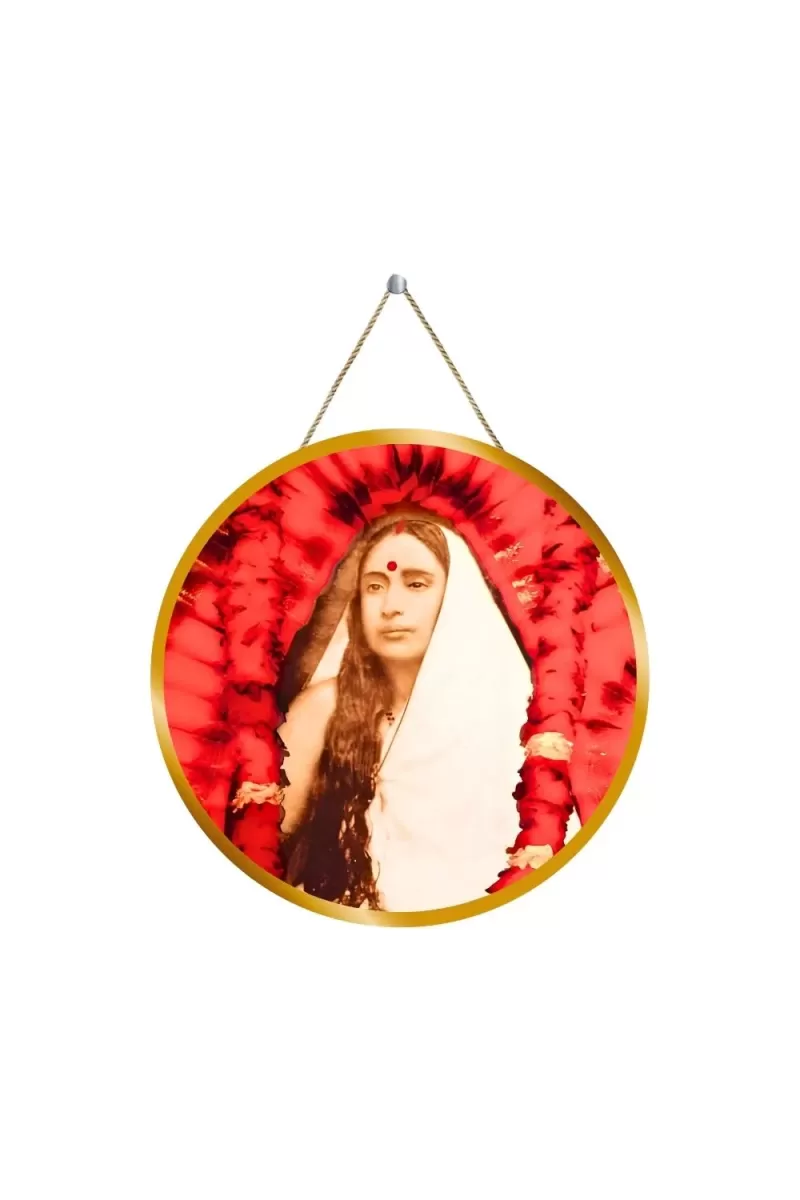 Sri Sarada Devi 12x12 Inch Round Religious Photo Frame | Spiritual Wall Decor For Home Temple, Pooja Room & Office | Divine Wall Art Picture For Worship, Meditation & Gift (F13284)