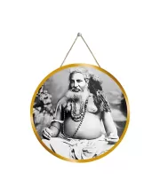 Bijoy Krishna Goswami 12x12 Inch Round Religious Photo Frame | Spiritual Wall Decor For Home Temple, Pooja Room & Office | Divine Wall Art Picture For Worship, Meditation & Gift (F13285)