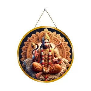 Lord Hanuman 12x12 Inch Round Religious Photo Frame | Spiritual Wall Decor For Home Temple, Pooja Room & Office | Divine Wall Art Picture For Worship, Meditation & Gift (F13291) Lord Hanuman 12x12 Inch Round Religious Photo Frame | Spiritual Wall Decor For Home Temple, Pooja Room & Office | Divine Wall Art Picture For Worship, Meditation & Gift (F13291)