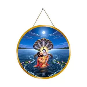 Lord Krishna And Vasudeva 12x12 Inch Round Religious Photo Frame | Spiritual Wall Decor For Home Temple, Pooja Room & Office | Divine Wall Art Picture For Worship, Meditation & Gift (F13298) Lord Krishna And Vasudeva 12x12 Inch Round Religious Photo Frame | Spiritual Wall Decor For Home Temple, Pooja Room & Office | Divine Wall Art Picture For Worship, Meditation & Gift (F13298)