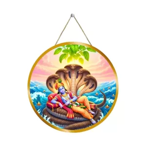 Lord Vishnu 12x12 Inch Round Religious Photo Frame | Spiritual Wall Decor For Home Temple, Pooja Room & Office | Divine Wall Art Picture For Worship, Meditation & Gift (F13299) Lord Vishnu 12x12 Inch Round Religious Photo Frame | Spiritual Wall Decor For Home Temple, Pooja Room & Office | Divine Wall Art Picture For Worship, Meditation & Gift (F13299)