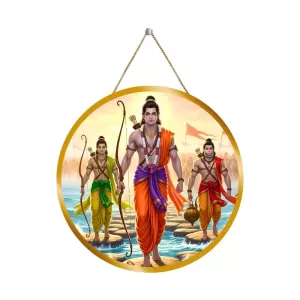 Lord Rama Lakshmana Hanuman 12x12 Inch Round Religious Photo Frame | Spiritual Wall Decor For Home Temple, Pooja Room & Office | Divine Wall Art Picture For Worship, Meditation & Gift (F13302) Lord Rama Lakshmana Hanuman 12x12 Inch Round Religious Photo Frame | Spiritual Wall Decor For Home Temple, Pooja Room & Office | Divine Wall Art Picture For Worship, Meditation & Gift (F13302)