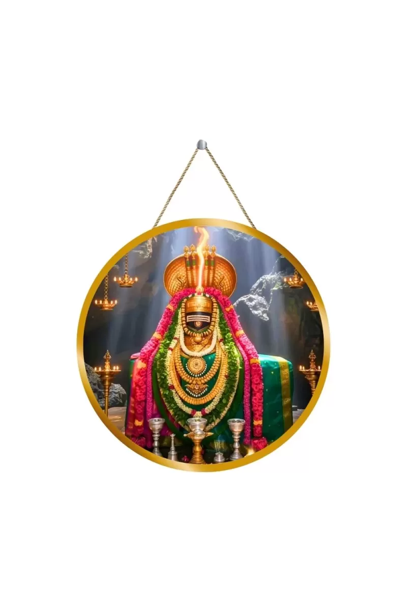 Lord Shiva 12x12 Inch Round Religious Photo Frame | Spiritual Wall Decor For Home Temple, Pooja Room & Office | Divine Wall Art Picture For Worship, Meditation & Gift (F13309)