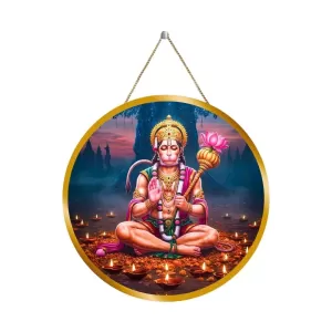 Lord Hanuman 12x12 Inch Round Religious Photo Frame | Spiritual Wall Decor For Home Temple, Pooja Room & Office | Divine Wall Art Picture For Worship, Meditation & Gift (F13325) Lord Hanuman 12x12 Inch Round Religious Photo Frame | Spiritual Wall Decor For Home Temple, Pooja Room & Office | Divine Wall Art Picture For Worship, Meditation & Gift (F13325)