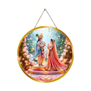 Radha Krishna 12x12 Inch Round Religious Photo Frame | Spiritual Wall Decor For Home Temple, Pooja Room & Office | Divine Wall Art Picture For Worship, Meditation & Gift (F13335) Radha Krishna 12x12 Inch Round Religious Photo Frame | Spiritual Wall Decor For Home Temple, Pooja Room & Office | Divine Wall Art Picture For Worship, Meditation & Gift (F13335)