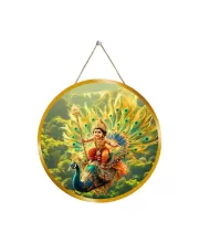 Lord Murugan 12x12 Inch Round Religious Photo Frame | Spiritual Wall Decor For Home Temple, Pooja Room & Office | Divine Wall Art Picture For Worship, Meditation & Gift (F13339)