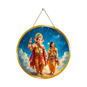 Lord Ganesha Karthikeya 12x12 Inch Round Religious Photo Frame | Spiritual Wall Decor For Home Temple, Pooja Room & Office | Divine Wall Art Picture For Worship, Meditation & Gift (F13353) Lord Ganesha Karthikeya 12x12 Inch Round Religious Photo Frame | Spiritual Wall Decor For Home Temple, Pooja Room & Office | Divine Wall Art Picture For Worship, Meditation & Gift (F13353)