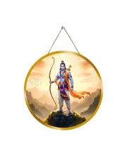 Lord Rama 12x12 Inch Round Religious Photo Frame | Spiritual Wall Decor For Home Temple, Pooja Room & Office | Divine Wall Art Picture For Worship, Meditation & Gift (F13366)