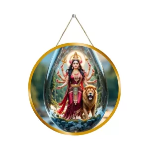 Durga Matha 12x12 Inch Round Religious Photo Frame | Spiritual Wall Decor For Home Temple, Pooja Room & Office | Divine Wall Art Picture For Worship, Meditation & Gift (F13370) Durga Matha 12x12 Inch Round Religious Photo Frame | Spiritual Wall Decor For Home Temple, Pooja Room & Office | Divine Wall Art Picture For Worship, Meditation & Gift (F13370)