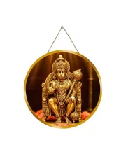 Lord Hanuman 12x12 Inch Round Religious Photo Frame | Spiritual Wall Decor For Home Temple, Pooja Room & Office | Divine Wall Art Picture For Worship, Meditation & Gift (F13381)