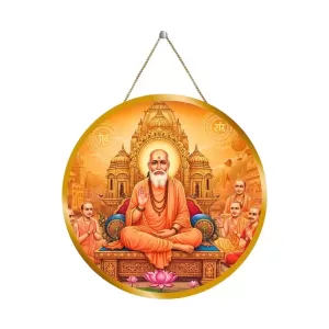 Swami Samarth 12x12 Inch Round Religious Photo Frame | Spiritual Wall Decor For Home Temple, Pooja Room & Office | Divine Wall Art Picture For Worship, Meditation & Gift (F13382) Swami Samarth 12x12 Inch Round Religious Photo Frame | Spiritual Wall Decor For Home Temple, Pooja Room & Office | Divine Wall Art Picture For Worship, Meditation & Gift (F13382)