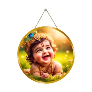 Little Krishna 12x12 Inch Round Religious Photo Frame | Spiritual Wall Decor For Home Temple, Pooja Room & Office | Divine Wall Art Picture For Worship, Meditation & Gift (F13385) Little Krishna 12x12 Inch Round Religious Photo Frame | Spiritual Wall Decor For Home Temple, Pooja Room & Office | Divine Wall Art Picture For Worship, Meditation & Gift (F13385)