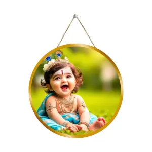 Little Krishna 12x12 Inch Round Religious Photo Frame | Spiritual Wall Decor For Home Temple, Pooja Room & Office | Divine Wall Art Picture For Worship, Meditation & Gift (F13386) Little Krishna 12x12 Inch Round Religious Photo Frame | Spiritual Wall Decor For Home Temple, Pooja Room & Office | Divine Wall Art Picture For Worship, Meditation & Gift (F13386)
