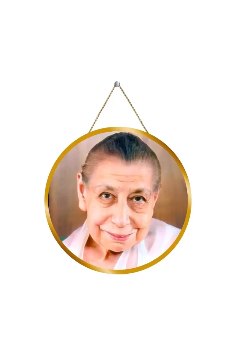 Mirra Alfassa 12x12 Inch Round Religious Photo Frame | Spiritual Wall Decor For Home Temple, Pooja Room & Office | Divine Wall Art Picture For Worship, Meditation & Gift (F13391)