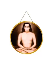 Mahaveer Babaji 12x12 Inch Round Religious Photo Frame | Spiritual Wall Decor For Home Temple, Pooja Room & Office | Divine Wall Art Picture For Worship, Meditation & Gift (F13392)
