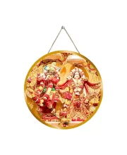 Radha Krishna 12x12 Inch Round Religious Photo Frame | Spiritual Wall Decor For Home Temple, Pooja Room & Office | Divine Wall Art Picture For Worship, Meditation & Gift (F13399)