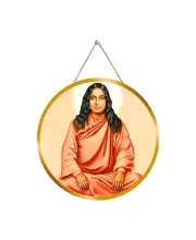 Paramahamsa Yogananda 12x12 Inch Round Religious Photo Frame | Spiritual Wall Decor For Home Temple, Pooja Room & Office | Divine Wall Art Picture For Worship, Meditation & Gift (F13404)