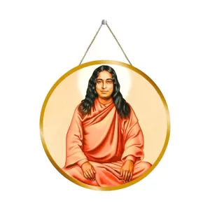 Paramahamsa Yogananda 12x12 Inch Round Religious Photo Frame | Spiritual Wall Decor For Home Temple, Pooja Room & Office | Divine Wall Art Picture For Worship, Meditation & Gift (F13404)