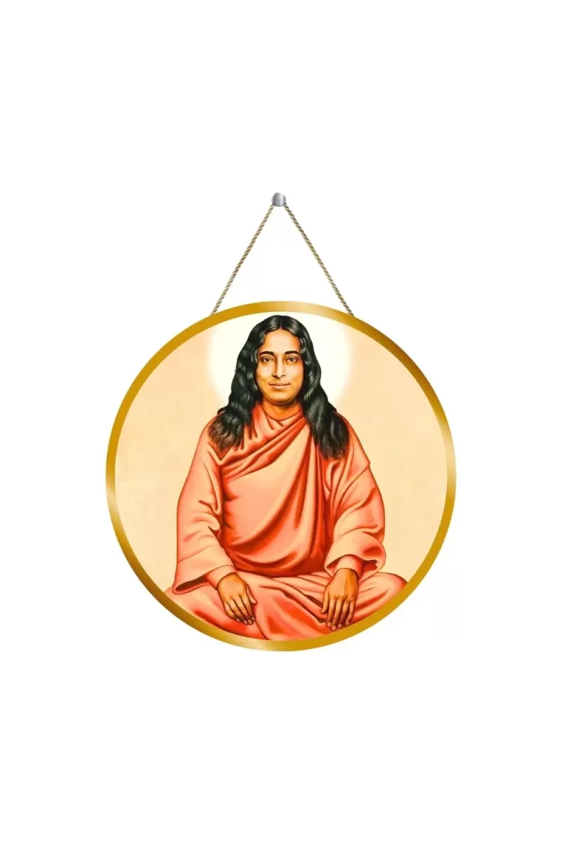 Paramahamsa Yogananda 12x12 Inch Round Religious Photo Frame | Spiritual Wall Decor For Home Temple, Pooja Room & Office | Divine Wall Art Picture For Worship, Meditation & Gift (F13404)