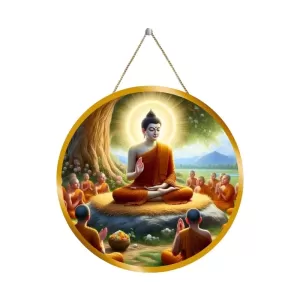 Serene Buddha 12x12 Inch Round Religious Photo Frame | Spiritual Wall Decor For Home Temple, Pooja Room & Office | Divine Wall Art Picture For Worship, Meditation & Gift (F13417) Serene Buddha 12x12 Inch Round Religious Photo Frame | Spiritual Wall Decor For Home Temple, Pooja Room & Office | Divine Wall Art Picture For Worship, Meditation & Gift (F13417)