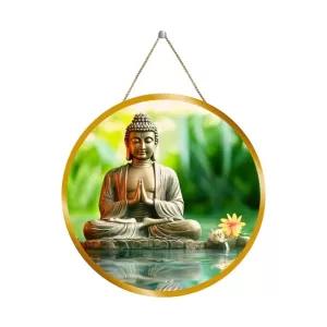 Serene Buddha 12x12 Inch Round Religious Photo Frame | Spiritual Wall Decor For Home Temple, Pooja Room & Office | Divine Wall Art Picture For Worship, Meditation & Gift (F13418) Serene Buddha 12x12 Inch Round Religious Photo Frame | Spiritual Wall Decor For Home Temple, Pooja Room & Office | Divine Wall Art Picture For Worship, Meditation & Gift (F13418)