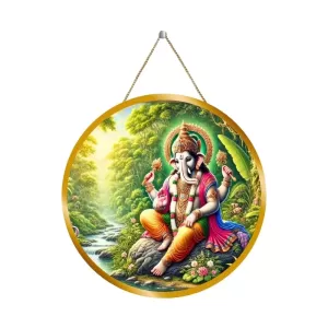 Lord Ganesha 12x12 Inch Round Religious Photo Frame | Spiritual Wall Decor For Home Temple, Pooja Room & Office | Divine Wall Art Picture For Worship, Meditation & Gift (F13425) Lord Ganesha 12x12 Inch Round Religious Photo Frame | Spiritual Wall Decor For Home Temple, Pooja Room & Office | Divine Wall Art Picture For Worship, Meditation & Gift (F13425)