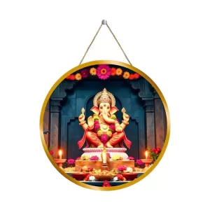 Lord Ganesha 12x12 Inch Round Religious Photo Frame | Spiritual Wall Decor For Home Temple, Pooja Room & Office | Divine Wall Art Picture For Worship, Meditation & Gift (F13426) Lord Ganesha 12x12 Inch Round Religious Photo Frame | Spiritual Wall Decor For Home Temple, Pooja Room & Office | Divine Wall Art Picture For Worship, Meditation & Gift (F13426)
