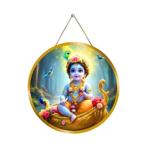 Little Krishna 12x12 Inch Round Religious Photo Frame | Spiritual Wall Decor For Home Temple, Pooja Room & Office | Divine Wall Art Picture For Worship, Meditation & Gift (F13427) Little Krishna 12x12 Inch Round Religious Photo Frame | Spiritual Wall Decor For Home Temple, Pooja Room & Office | Divine Wall Art Picture For Worship, Meditation & Gift (F13427)