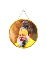 Premanand Govind Sharan Ji Maharaj  12x12 Inch Round Religious Photo Frame | Spiritual Wall Decor For Home Temple, Pooja Room & Office | Divine Wall Art Picture For Worship, Meditation & Gift (F13435)