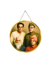 Spiritual Leaders 12x12 Inch Round Religious Photo Frame | Spiritual Wall Decor For Home Temple, Pooja Room & Office | Divine Wall Art Picture For Worship, Meditation & Gift (F13445)