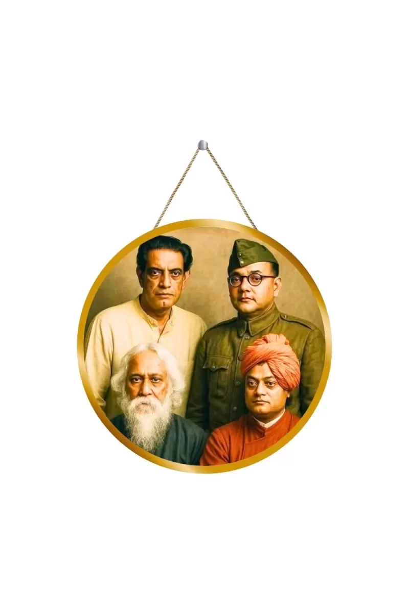 Spiritual Leaders 12x12 Inch Round Religious Photo Frame | Spiritual Wall Decor For Home Temple, Pooja Room & Office | Divine Wall Art Picture For Worship, Meditation & Gift (F13445)