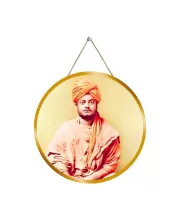 Swami Vivekananda 12x12 Inch Round Religious Photo Frame | Spiritual Wall Decor For Home Temple, Pooja Room & Office | Divine Wall Art Picture For Worship, Meditation & Gift (F13449)