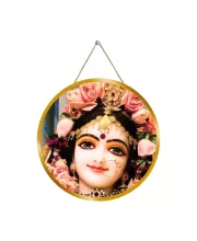 Radha  12x12 Inch Round Religious Photo Frame | Spiritual Wall Decor For Home Temple, Pooja Room & Office | Divine Wall Art Picture For Worship, Meditation & Gift (F13466)