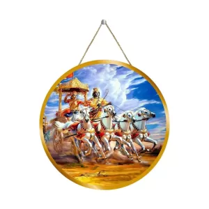 Krishna Arjuna 12x12 Inch Round Religious Photo Frame | Spiritual Wall Decor For Home Temple, Pooja Room & Office | Divine Wall Art Picture For Worship, Meditation & Gift (F13480) Krishna Arjuna 12x12 Inch Round Religious Photo Frame | Spiritual Wall Decor For Home Temple, Pooja Room & Office | Divine Wall Art Picture For Worship, Meditation & Gift (F13480)