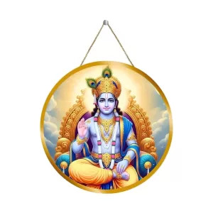 Lord Krishna 12x12 Inch Round Religious Photo Frame | Spiritual Wall Decor For Home Temple, Pooja Room & Office | Divine Wall Art Picture For Worship, Meditation & Gift (F13481) Lord Krishna 12x12 Inch Round Religious Photo Frame | Spiritual Wall Decor For Home Temple, Pooja Room & Office | Divine Wall Art Picture For Worship, Meditation & Gift (F13481)