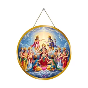 Durga Matha 12x12 Inch Round Religious Photo Frame | Spiritual Wall Decor For Home Temple, Pooja Room & Office | Divine Wall Art Picture For Worship, Meditation & Gift (F13482) Durga Matha 12x12 Inch Round Religious Photo Frame | Spiritual Wall Decor For Home Temple, Pooja Room & Office | Divine Wall Art Picture For Worship, Meditation & Gift (F13482)