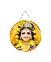 Radha 12x12 Inch Round Religious Photo Frame | Spiritual Wall Decor For Home Temple, Pooja Room & Office | Divine Wall Art Picture For Worship, Meditation & Gift (F13484)