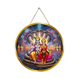 Lord Vishnu Lakshmi 12x12 Inch Round Religious Photo Frame | Spiritual Wall Decor For Home Temple, Pooja Room & Office | Divine Wall Art Picture For Worship, Meditation & Gift (F13485) Lord Vishnu Lakshmi 12x12 Inch Round Religious Photo Frame | Spiritual Wall Decor For Home Temple, Pooja Room & Office | Divine Wall Art Picture For Worship, Meditation & Gift (F13485)