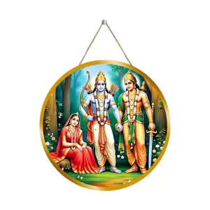 Lord Rama Sita Lakshmana 12x12 Inch Round Religious Photo Frame | Spiritual Wall Decor For Home Temple, Pooja Room & Office | Divine Wall Art Picture For Worship, Meditation & Gift (F13491) Lord Rama Sita Lakshmana 12x12 Inch Round Religious Photo Frame | Spiritual Wall Decor For Home Temple, Pooja Room & Office | Divine Wall Art Picture For Worship, Meditation & Gift (F13491)