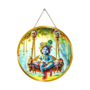 Lord Krishna 12x12 Inch Round Religious Photo Frame | Spiritual Wall Decor For Home Temple, Pooja Room & Office | Divine Wall Art Picture For Worship, Meditation & Gift (F13496) Lord Krishna 12x12 Inch Round Religious Photo Frame | Spiritual Wall Decor For Home Temple, Pooja Room & Office | Divine Wall Art Picture For Worship, Meditation & Gift (F13496)