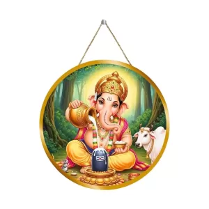 Lord Ganesha 12x12 Inch Round Religious Photo Frame | Spiritual Wall Decor For Home Temple, Pooja Room & Office | Divine Wall Art Picture For Worship, Meditation & Gift (F13498) Lord Ganesha 12x12 Inch Round Religious Photo Frame | Spiritual Wall Decor For Home Temple, Pooja Room & Office | Divine Wall Art Picture For Worship, Meditation & Gift (F13498)