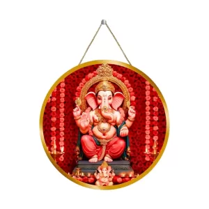 Lord Ganesha 12x12 Inch Round Religious Photo Frame | Spiritual Wall Decor For Home Temple, Pooja Room & Office | Divine Wall Art Picture For Worship, Meditation & Gift (F13519) Lord Ganesha 12x12 Inch Round Religious Photo Frame | Spiritual Wall Decor For Home Temple, Pooja Room & Office | Divine Wall Art Picture For Worship, Meditation & Gift (F13519)