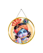 Lord Shiva 12x12 Inch Round Religious Photo Frame | Spiritual Wall Decor For Home Temple, Pooja Room & Office | Divine Wall Art Picture For Worship, Meditation & Gift (F13529)