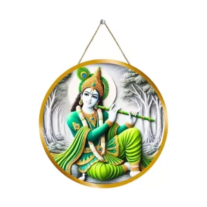 Lord Krishna 12x12 Inch Round Religious Photo Frame | Spiritual Wall Decor For Home Temple, Pooja Room & Office | Divine Wall Art Picture For Worship, Meditation & Gift (F13534) Lord Krishna 12x12 Inch Round Religious Photo Frame | Spiritual Wall Decor For Home Temple, Pooja Room & Office | Divine Wall Art Picture For Worship, Meditation & Gift (F13534)